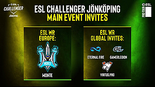 Monte and VP Secure Invites to ESL Challenger Jönköping